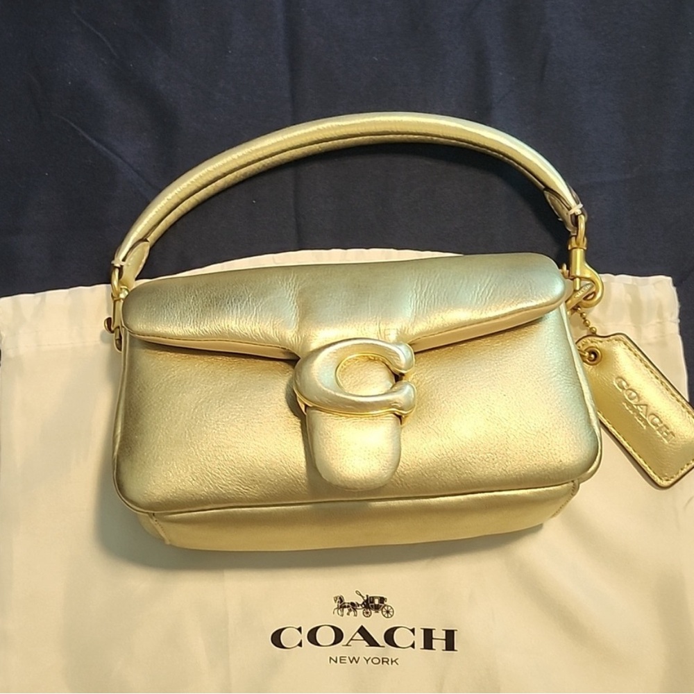 Coach Mini Pillow Tabby Gold